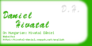 daniel hivatal business card